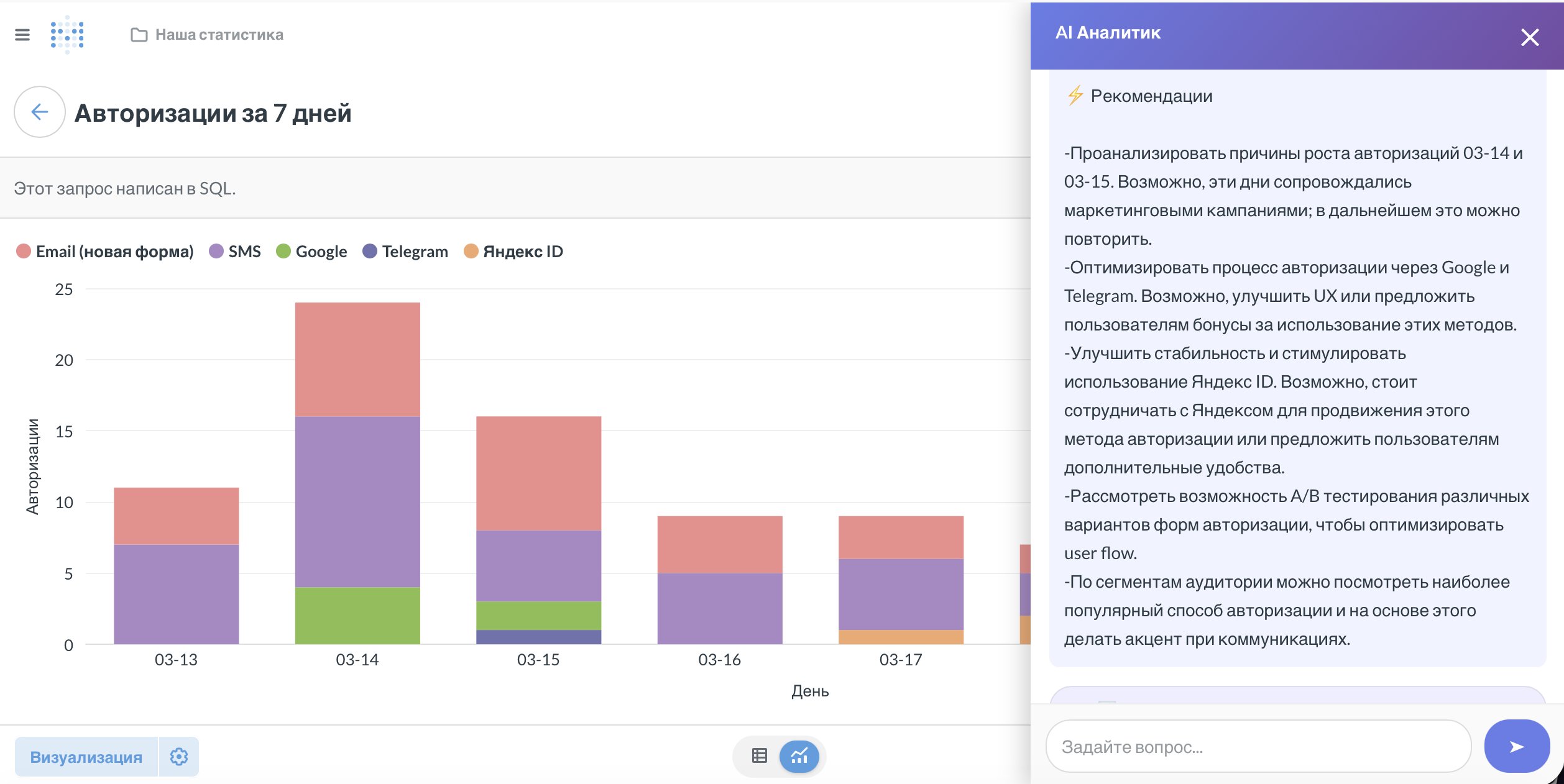 AI-аналитик в Metabase — автоматические рекомендации